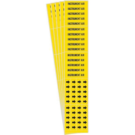 Pipe Marker, Black, Instrument Air, PK5, 7166-3C-PK MPN:7166-3C-PK