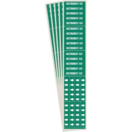 Pipe Marker, White, Instrument Air, PK5, 7167-3C-PK MPN:7167-3C-PK