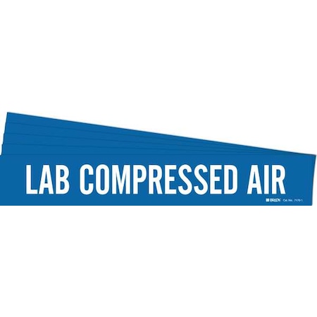 Pipe Marker, White, Lab Compressed Air, PK5, 7170-1-PK MPN:7170-1-PK