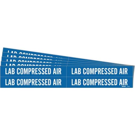 Pipe Marker, White, Lab Compressed Air, PK5, 7170-4-PK MPN:7170-4-PK