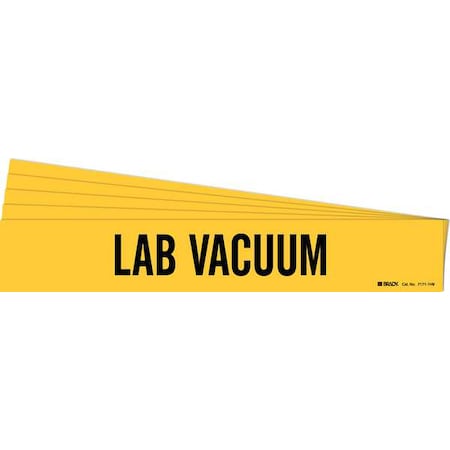 Pipe Marker, Black, Lab Vacuum, PK5, 7171-1HV-PK MPN:7171-1HV-PK