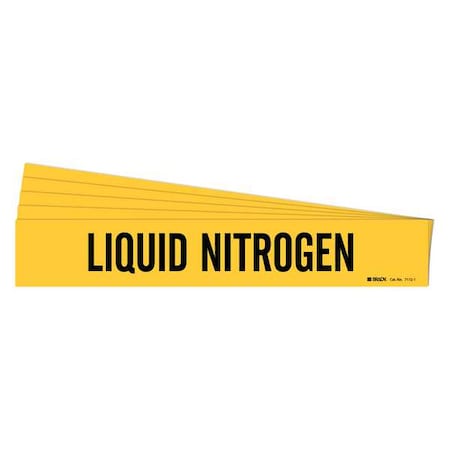 Pipe Marker, Black, Liquid Nitrogen, PK5, 7172-1-PK MPN:7172-1-PK