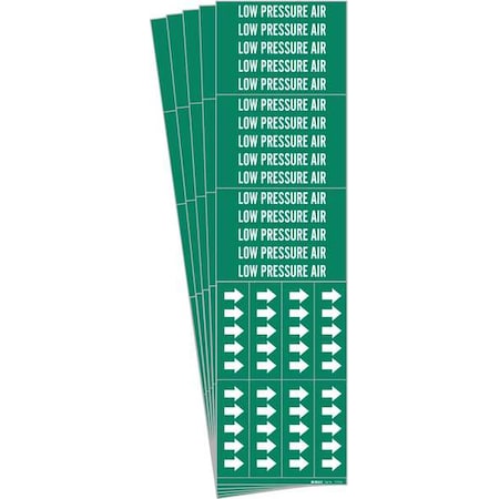 Pipe Marker, White, Low Pressure Air, PK5, 7174-3C-PK MPN:7174-3C-PK