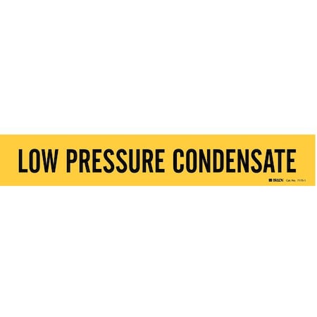 Pipe Marker, Low Pressure Condensate, Yel, 7175-1 MPN:7175-1