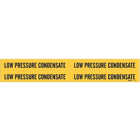 Pipe Marker, Low Pressure Condensate, Yel, 7175-4 MPN:7175-4