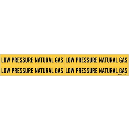 Pipe Marker, Low Pressure Natural Gas, Yel MPN:7177-4