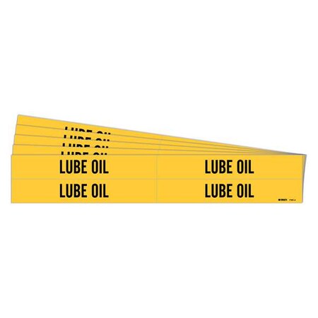 Pipe Marker, Adhesive, Black, Lube Oil, PK5, 7181-4-PK MPN:7181-4-PK