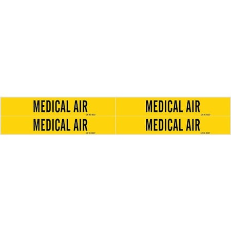 Pipe Marker, Medical Air, Y, 3/4 to2-3/8 In MPN:7184-4