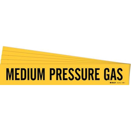 Pipe Marker, Medium Pressure Gas, PK5, 7189-1-PK MPN:7189-1-PK