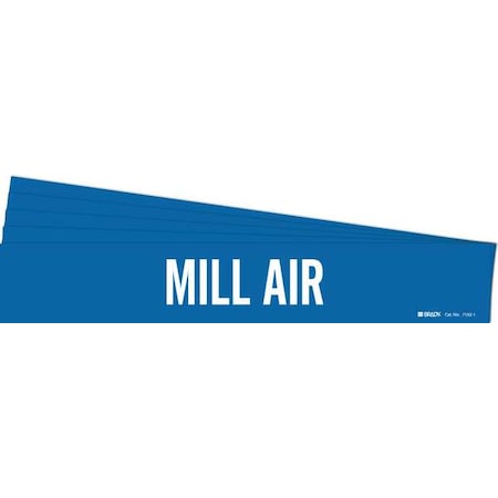 Pipe Marker, Adhesive, White, Mill Air, PK5, 7192-1-PK MPN:7192-1-PK