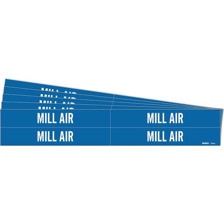 Pipe Marker, Adhesive, White, Mill Air, PK5, 7192-4-PK MPN:7192-4-PK