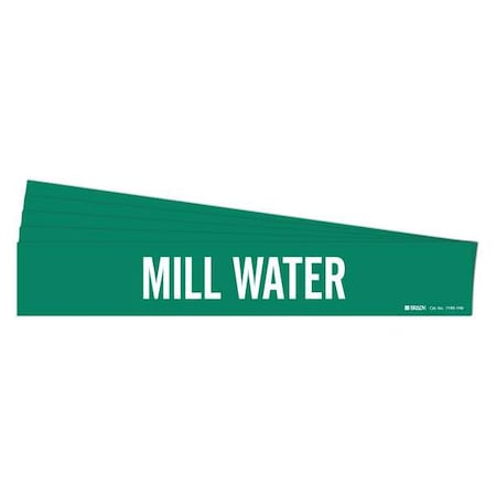 Pipe Marker, White, Mill Water, PK5 MPN:7193-1HV-PK