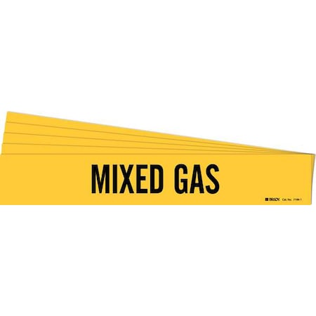 Pipe Marker, Adhesive, Black, Mixed Gas, PK5, 7194-1-PK MPN:7194-1-PK