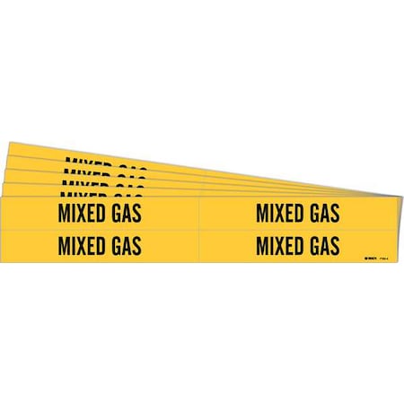 Pipe Marker, Adhesive, Black, Mixed Gas, PK5, 7194-4-PK MPN:7194-4-PK