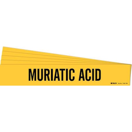 Pipe Marker, Black, Muriatic Acid, PK5, 7195-1HV-PK MPN:7195-1HV-PK