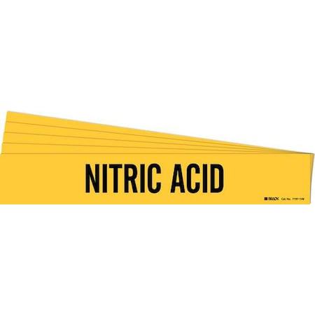 Pipe Marker, Black, Nitric Acid, PK5, 7197-1HV-PK MPN:7197-1HV-PK