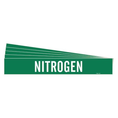 Pipe Marker, Adhesive, White, Nitrogen, PK5, 7198-1HV-PK MPN:7198-1HV-PK