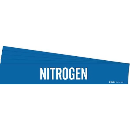 Pipe Marker, Adhesive, White, Nitrogen, PK5, 7200-1-PK MPN:7200-1-PK