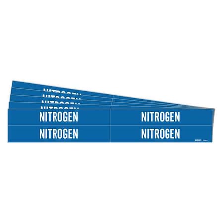 Pipe Marker, Adhesive, White, Nitrogen, PK5, 7200-4-PK MPN:7200-4-PK
