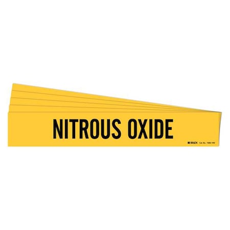 Pipe Marker, Black, Nitrous Oxide, PK5, 7202-1HV-PK MPN:7202-1HV-PK