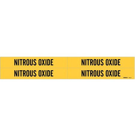Pipe Markr, Nitrous Oxide, Y, 3-3/8 In, PK4 MPN:7202-4