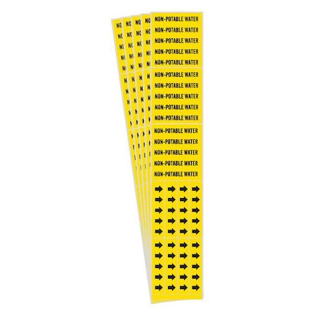 Pipe Marker, Non-Potable Water, PK5, 7203-3C-PK MPN:7203-3C-PK