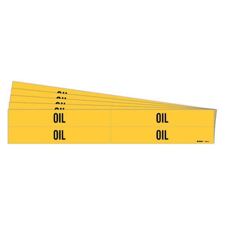 Pipe Marker, Adhesive, Black, Oil, PK5, 7204-4-PK MPN:7204-4-PK
