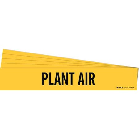 Pipe Marker, Adhesive, Black, Plant Air, PK5, 7212-1HV-PK MPN:7212-1HV-PK