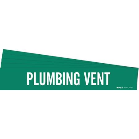 Pipe Marker, White, Plumbing Vent, PK5, 7214-1-PK MPN:7214-1-PK