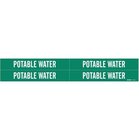 Pipe Marker, Potable Water, 3/4to2-3/8 In MPN:7219-4