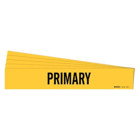 Pipe Marker, Adhesive, Black, Primary, PK5, 7220-1-PK MPN:7220-1-PK