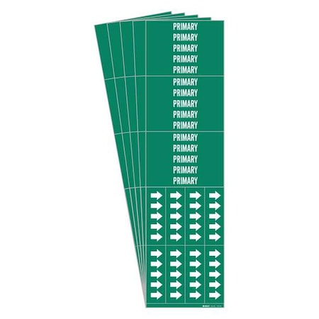 Pipe Marker, Adhesive, White, Primary, PK5, 7221-3C-PK MPN:7221-3C-PK