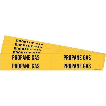 Pipe Marker, Black, Propane Gas, PK5, 7227-4-PK MPN:7227-4-PK