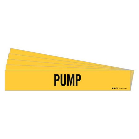 Pipe Marker, Adhesive, Black, Pump, PK5, 7228-1-PK MPN:7228-1-PK
