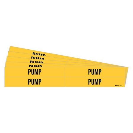 Pipe Marker, Adhesive, Black, Pump, PK5, 7228-4-PK MPN:7228-4-PK