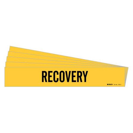 Pipe Marker, Adhesive, Black, Recovery, PK5, 7233-1-PK MPN:7233-1-PK