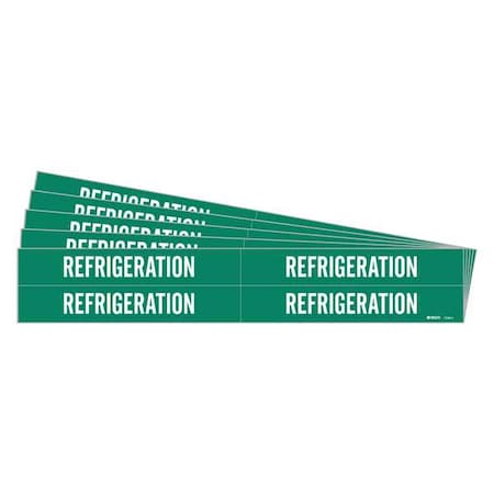 Pipe Marker, White, Refrigeration, PK5, 7238-4-PK MPN:7238-4-PK