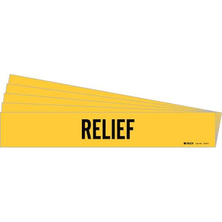 Pipe Marker, Adhesive, Black, Relief, PK5, 7239-1-PK MPN:7239-1-PK