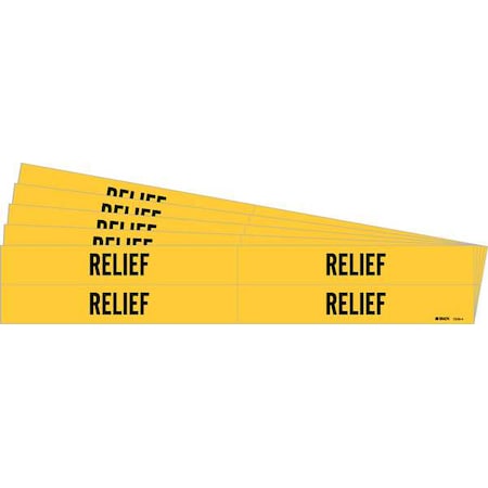 Pipe Marker, Adhesive, Black, Relief, PK5, 7239-4-PK MPN:7239-4-PK