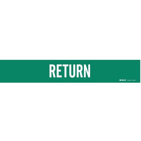 Pipe Marker, Return, Grn, 2-1/2 to 7-7/8 In MPN:7242-1