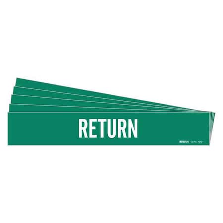 Pipe Marker, Adhesive, White, Return, PK5, 7242-1-PK MPN:7242-1-PK