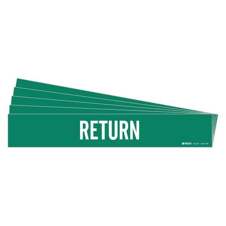 Pipe Marker, Adhesive, White, Return, PK5, 7242-1HV-PK MPN:7242-1HV-PK