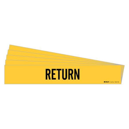 Pipe Marker, Adhesive, Black, Return, PK5, 7244-1HV-PK MPN:7244-1HV-PK