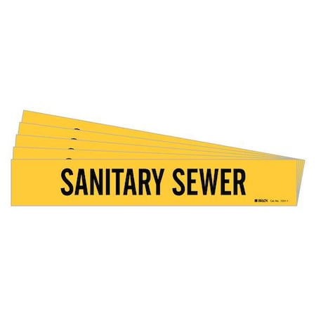 Pipe Marker, Black, Sanitary Sewer, PK5, 7251-1-PK MPN:7251-1-PK