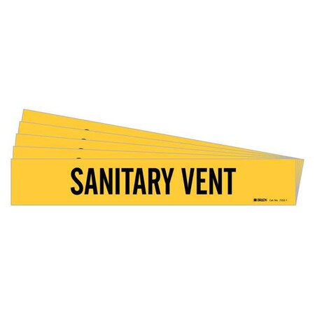 Pipe Marker, Black, Sanitary Vent, PK5, 7252-1-PK MPN:7252-1-PK