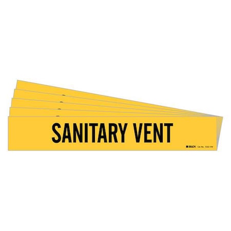 Pipe Marker, Black, Sanitary Vent, PK5, 7252-1HV-PK MPN:7252-1HV-PK