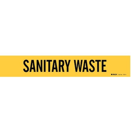Pipe Mrkr, Sanitary Waste, 2-1/2to7-7/8 In MPN:7253-1