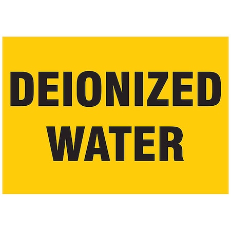 Chemical Label, Deionized Water, Polyester, 2 7/8 in W, 2 in H MPN:7253PLS