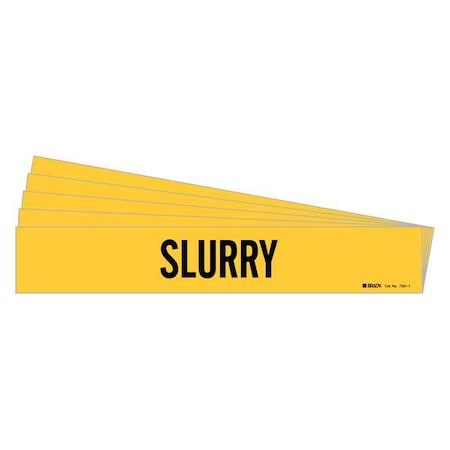 Pipe Marker, Adhesive, Black, Slurry, PK5, 7261-1-PK MPN:7261-1-PK