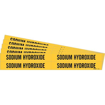 Pipe Marker, Black, Sodium Hydroxide, PK5, 7263-4-PK MPN:7263-4-PK
